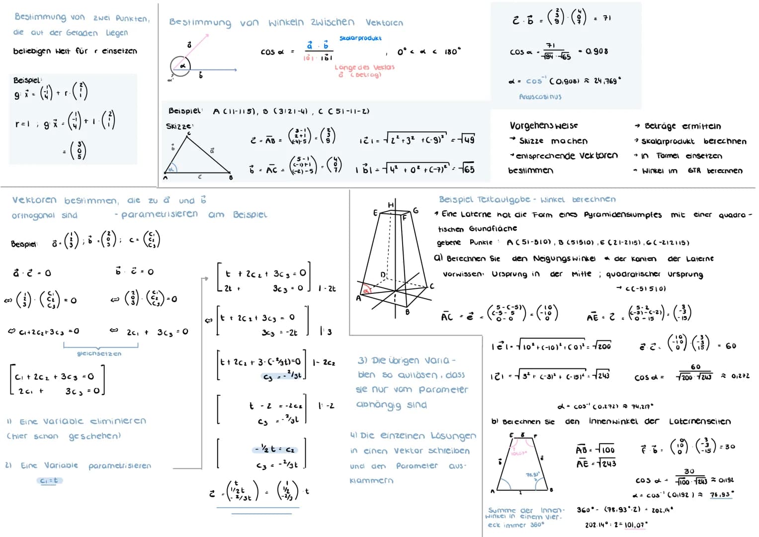 Vektoren
Definition Ein Vektor beschreibt eine Verschiebung
Vektoren geben eine Verschiebung in X₁, X₂ und Richtung an
- Ein vektor hat eine