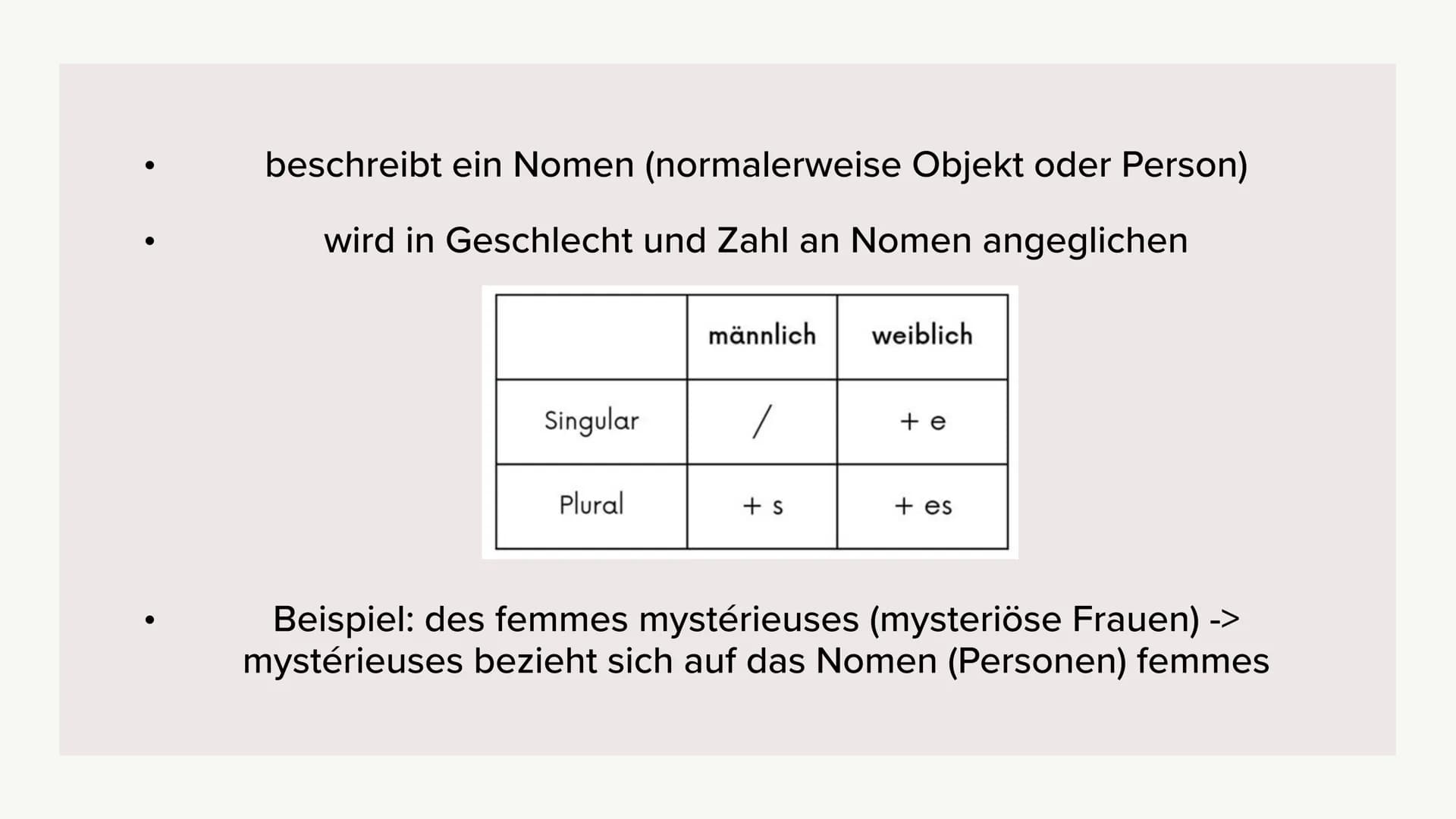 Les adjectifs et les adverbes
avec-ment
Johannes Steidl et Leni Stella König 1.
2.
3.
4.
5.
6.
Structure de la présentation
Was sind Adjekti