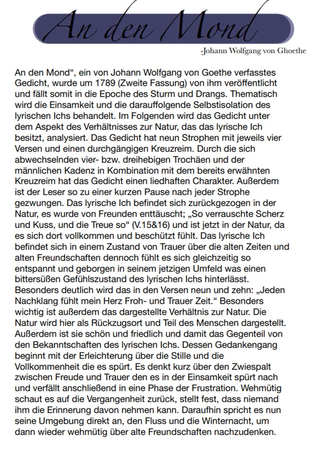 # An den Mond

-Johann Wolfgang von Ghoethe

An den Mond", ein von Johann Wolfgang von Goethe verfasstes
Gedicht, wurde um 1789 (Zweite Fass