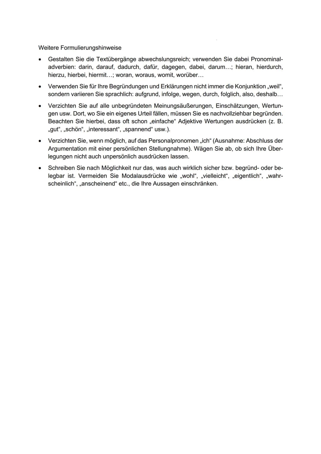 textgebundene Erörterung.
Argument
stork
starke
Behoupling (thene)
Begrinding (Argument)
Beispiel/Beleg
Sanduhr-Modell
schwach
schwach
Zitie