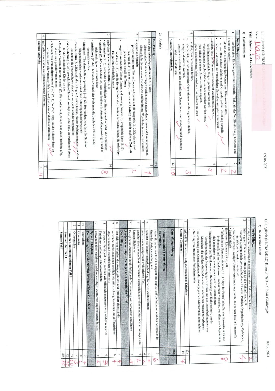 Name:
Maja
English EF (KN/BAR/KLC)
Tasks:
exam no.3
Part I: Reading and Writing (105 p.)
09th June 2021
Outline Barack Obama's view on clima