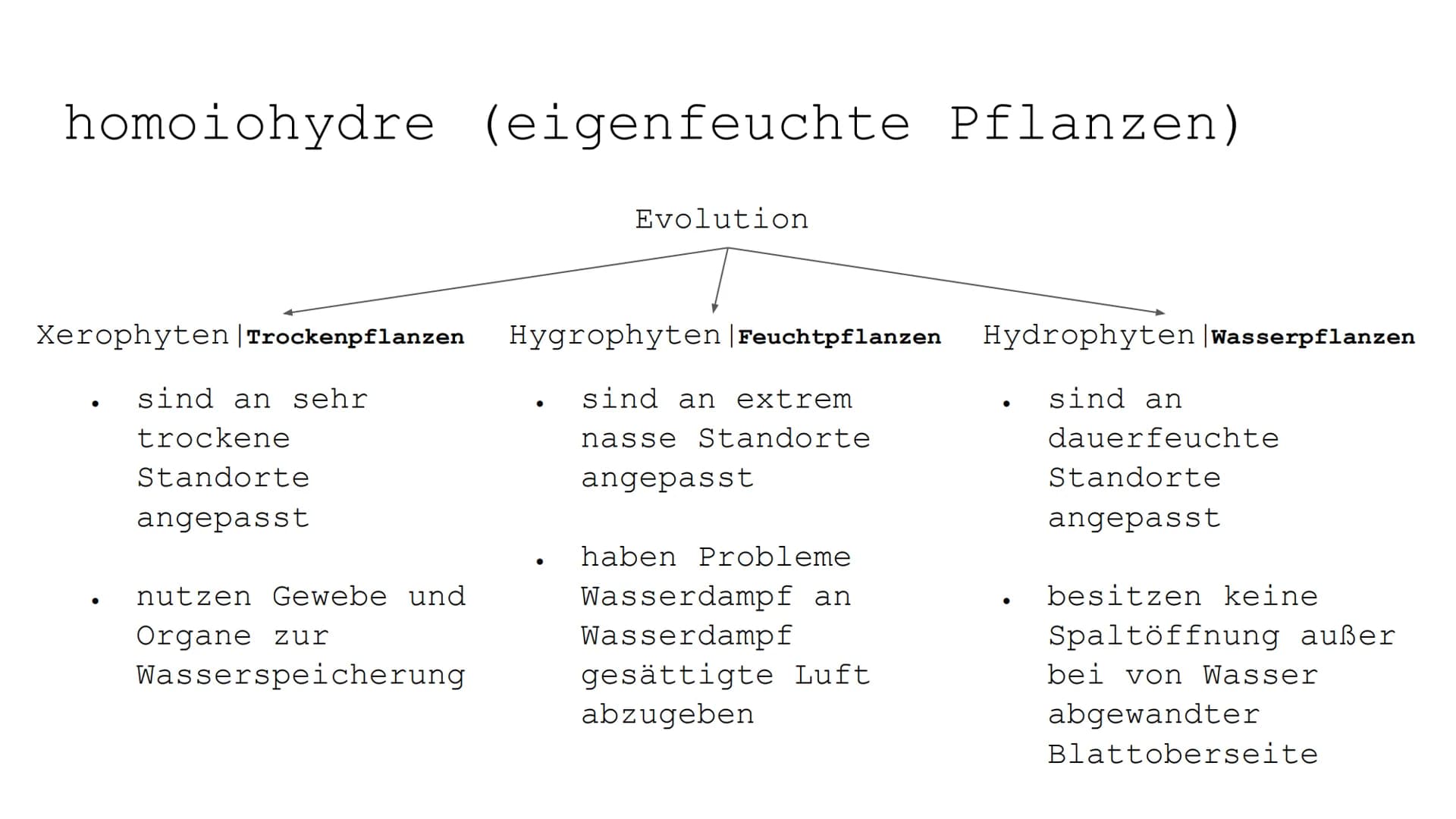 Wasser als Grundlage
allen Lebens
Wasser ist Leben
Wasser ist Lebensraum Gliederung:
●
●
Wasser
poikilohydre (wechselfeuchte Pflanzen)
homoi