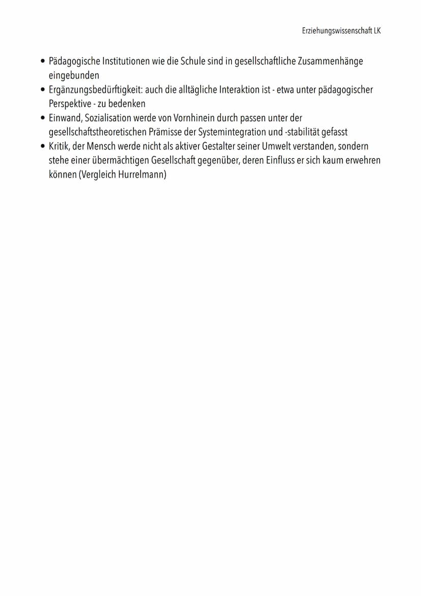 > Lernzettel Erziehungswissenschaft LK Klausur Q2.1
Themen:
Schwerpunktmäßig George Herbert Mead
• Vier Grundqualifikationen des Rollenhande