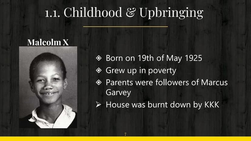 Malcolm X
and
Martin Luther King
By Georgios & Jasmin ?
Were the two competing
rivals or corresponding activists? Content
1. Life before act
