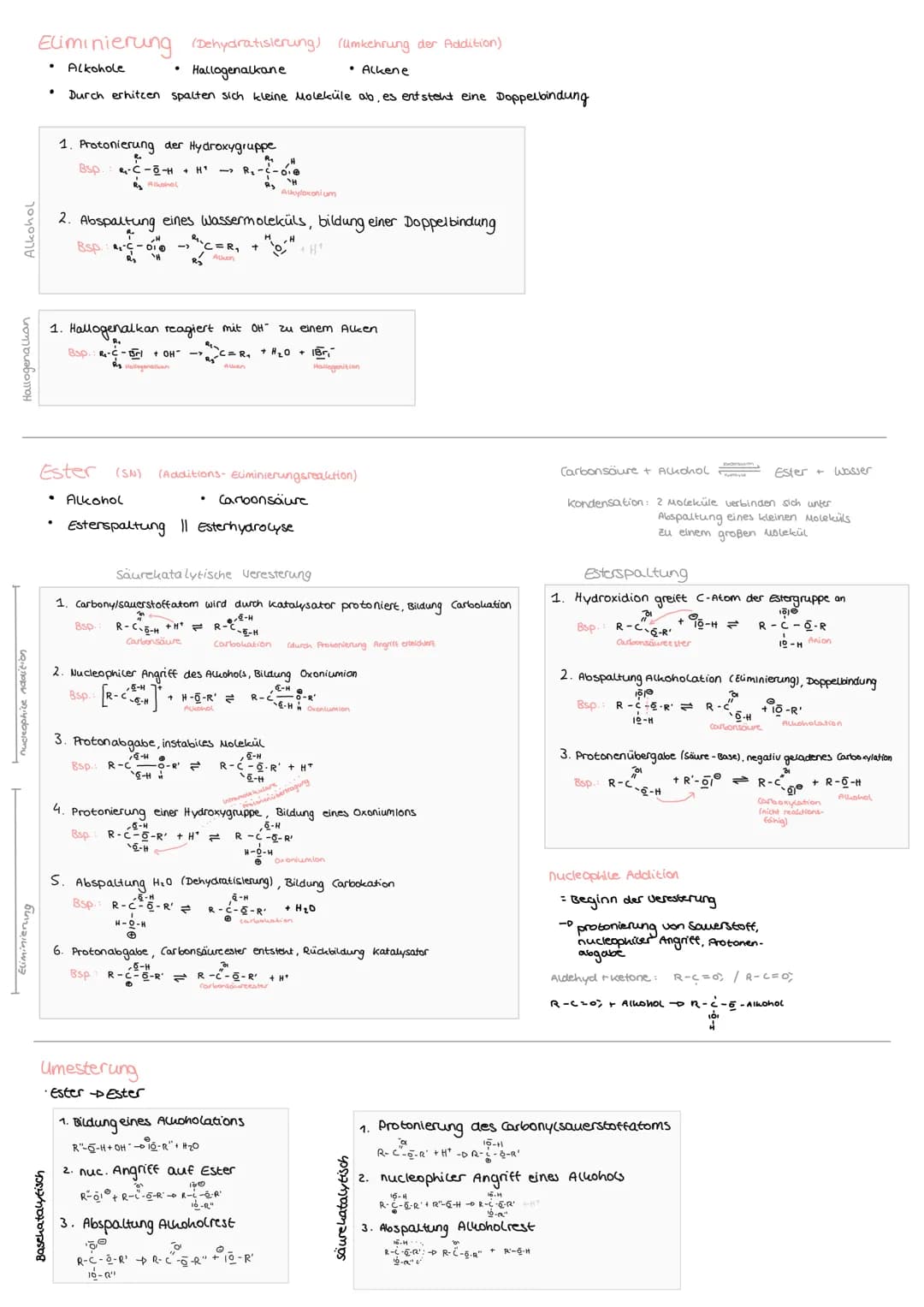 Polykondensation
• Monomere mit funktionellen Gruppen (Alkohole, Allansäuren, ...)
aus 2 Monomeren wird unter Abspaltung eines kleinen Molek