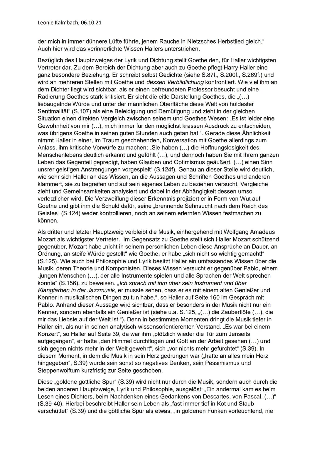 Leonie Kalmbach, 06.10.21
Analyse - die Hochkulturen als Einfluss auf Harry Hallers Steppenwolf-Wesen
Harry Haller - Protagonist Hermann Hes