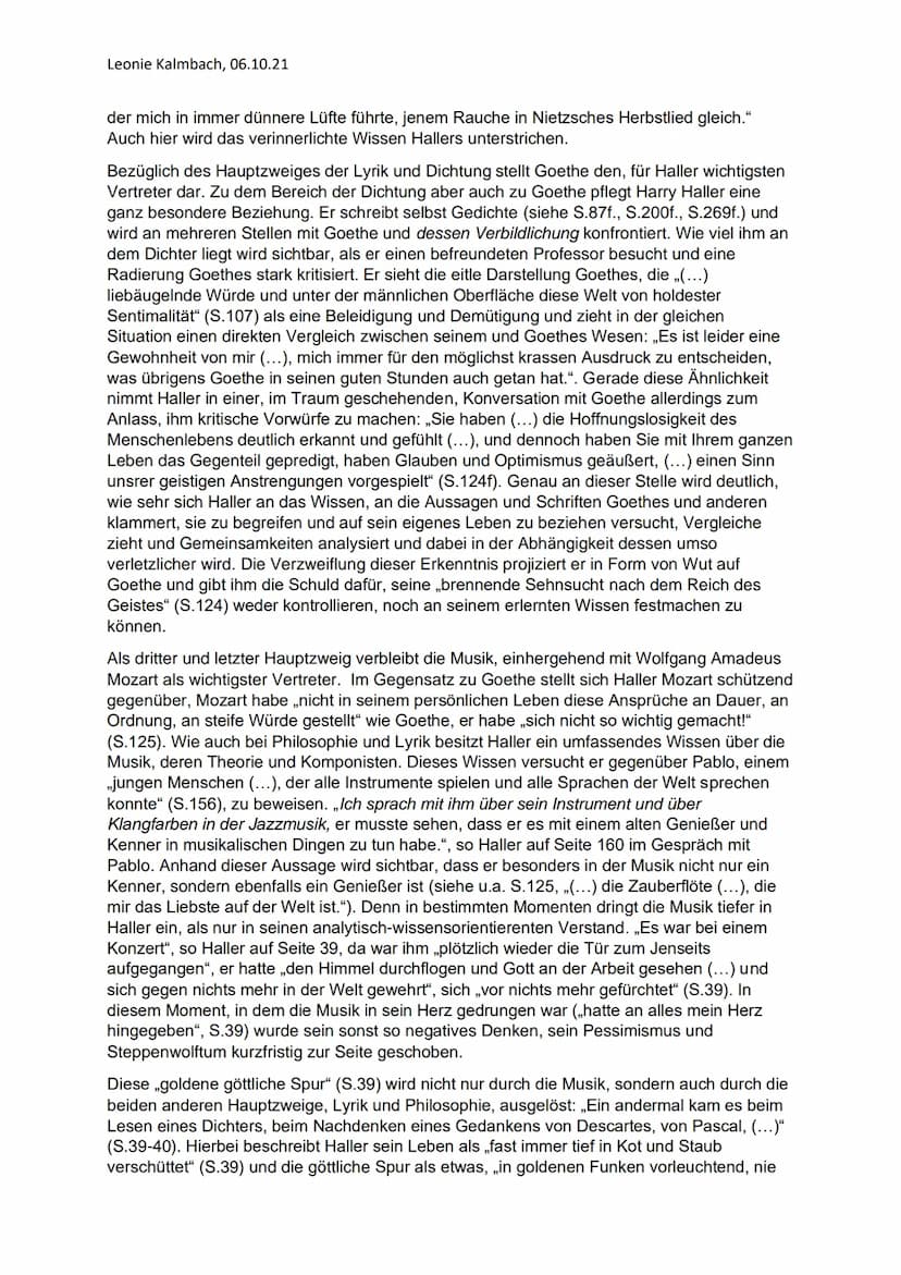 Leonie Kalmbach, 06.10.21
Analyse - die Hochkulturen als Einfluss auf Harry Hallers Steppenwolf-Wesen
Harry Haller - Protagonist Hermann Hes