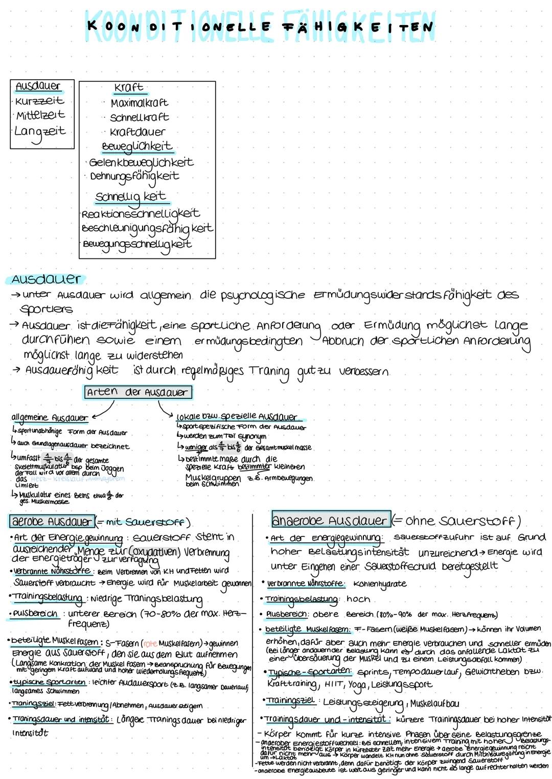 Ausdauer
Kurzzeit
Mittelzeit
Langzeit
KOONDITIONELLE FÄHIGKEITEN
Kraft
Maximalkraft
Schnell kraft
Kraftdauer
Beweglichkeit
Gelenkbeweglichke