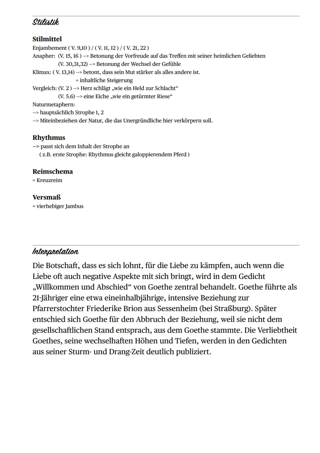 Willkommen und Abschied
JOHANN WOLFGANG VON GOETHE
(FRÜHE FASSUNG 1771)
Allgemeines
Autor: Johann Wolfgang von Goethe
Strophen: 4
Verse: 32
