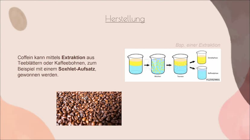 KOFFEIN Aufbau + Eigenschaften
Vorkommen
Herstellung
Wirkung auf den Körper
o Symptome -> Folgen?
Quellen
Gliederung: H3C
'N
O
`N
CH3
C8H10N