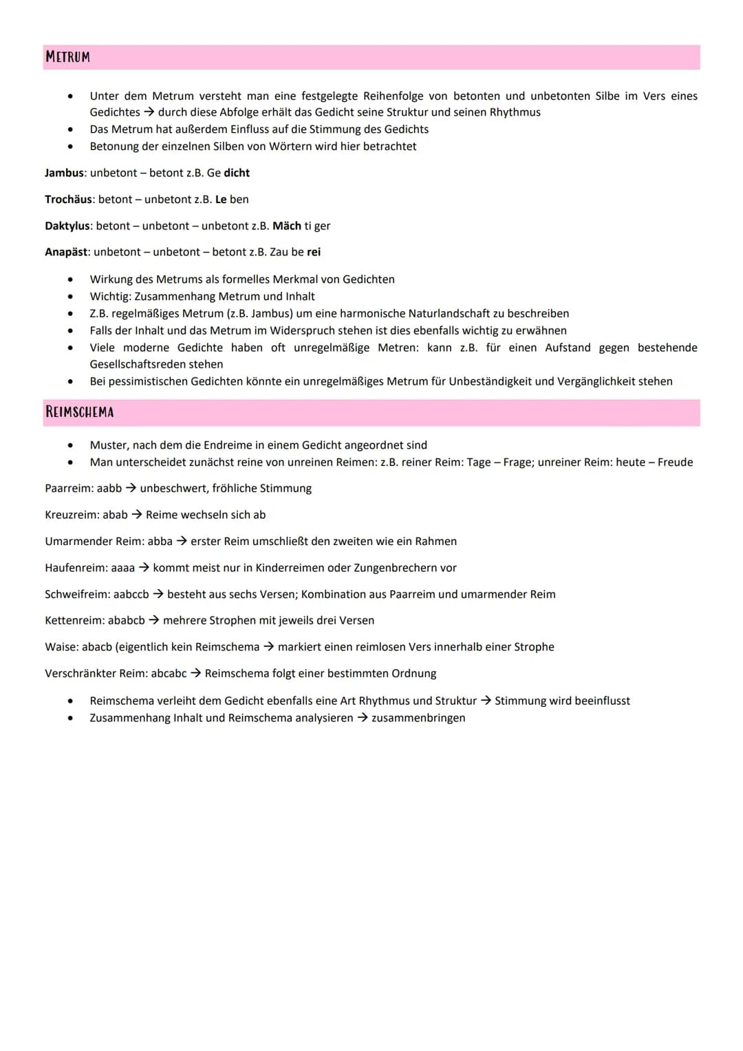 Cedichtsanalyse zum Thema Reisen
WICHTIGE ASPEKTE DER ANALYSE
Fiktionalität
Ziel der Reise
Haltung zum Reisen
Lyrisches Ich vs. Andere
Innen