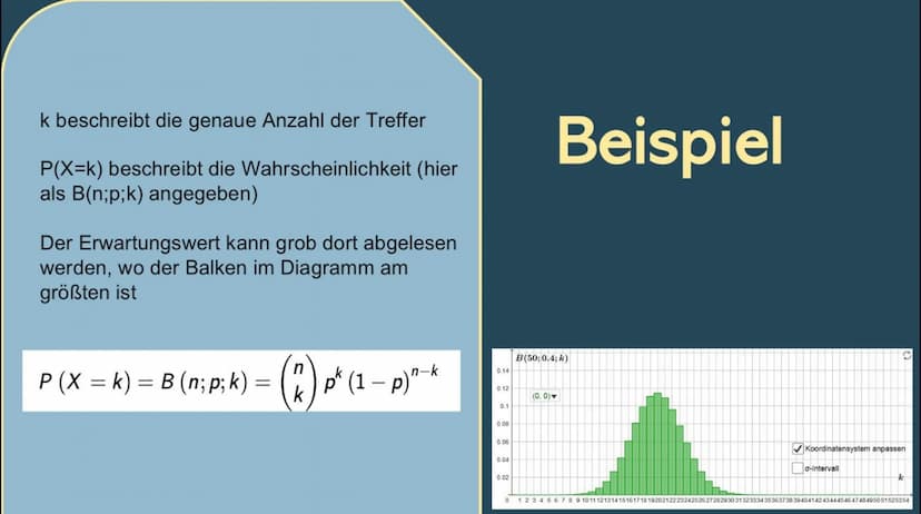 2+2=4
√√X
x/2y
12x5
x+y
Binomial-
verteilung
+
42:9
a %
X
+
1.
Gliederung
Bernoulli-Experiment
2. Bernoulli-Kette
3. Binomialverteilung
4. E