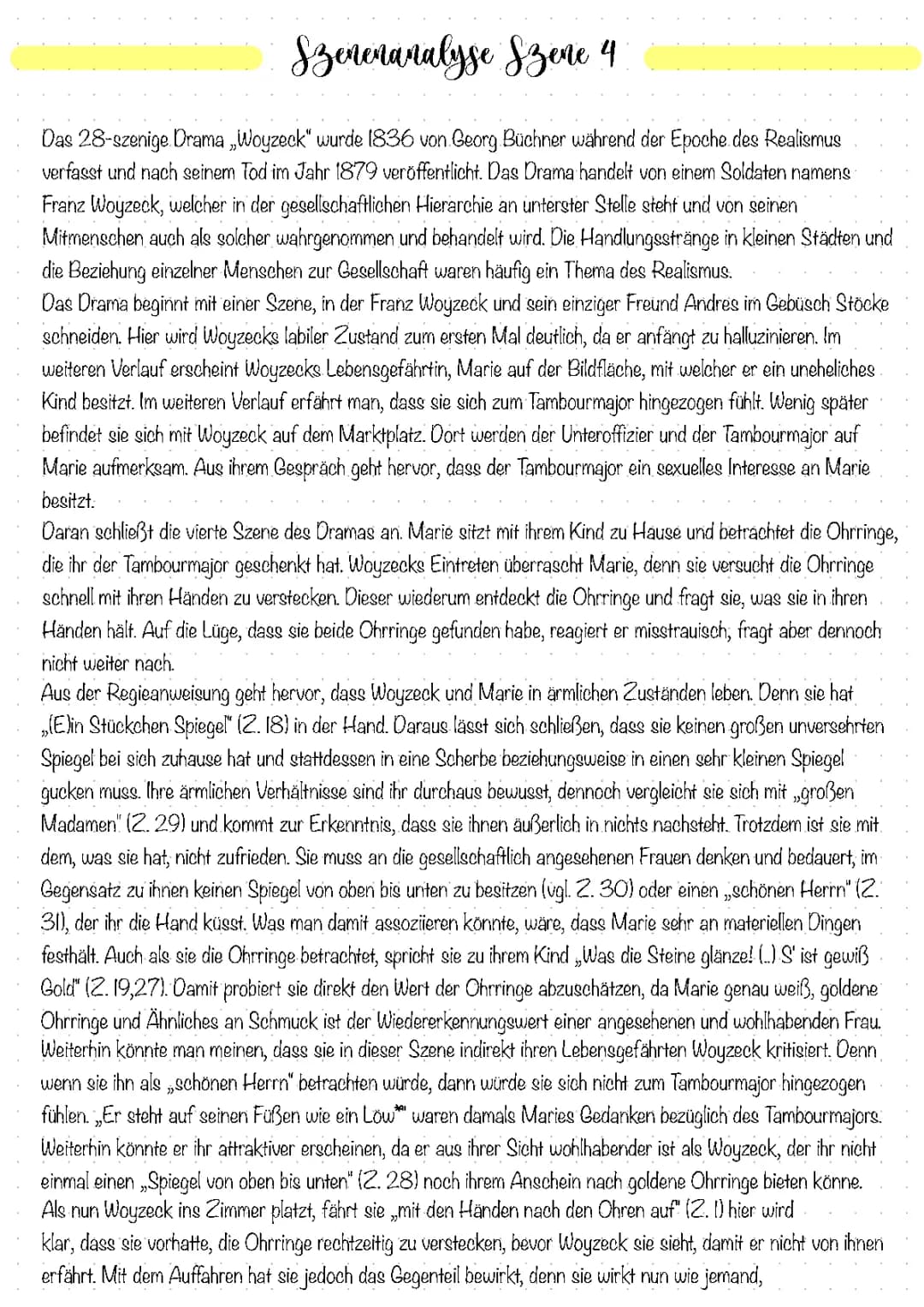 Woyzeck - Analyse Szene 4