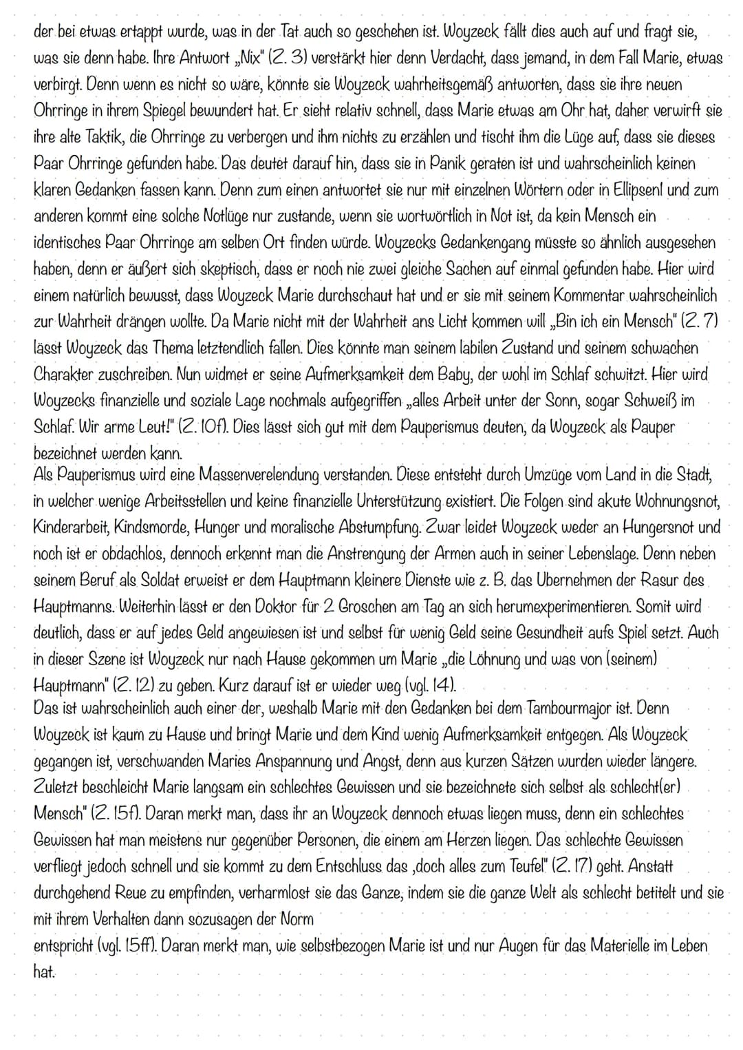 Szenenanalyse Szene 4
Das 28-szenige Drama „Woyzeck" wurde 1836 von Georg Büchner während der Epoche des Realismus
verfasst und nach seinem 