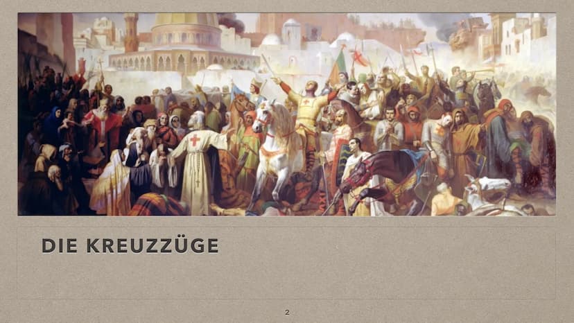 ,,Wenn ihr den Feind angreift und bekämpft, werden alle vom Herr
Gottes dies eine rufen: Gott will es!"
-Papst Urban II
1 4
anne
DIE KREUZZÜ