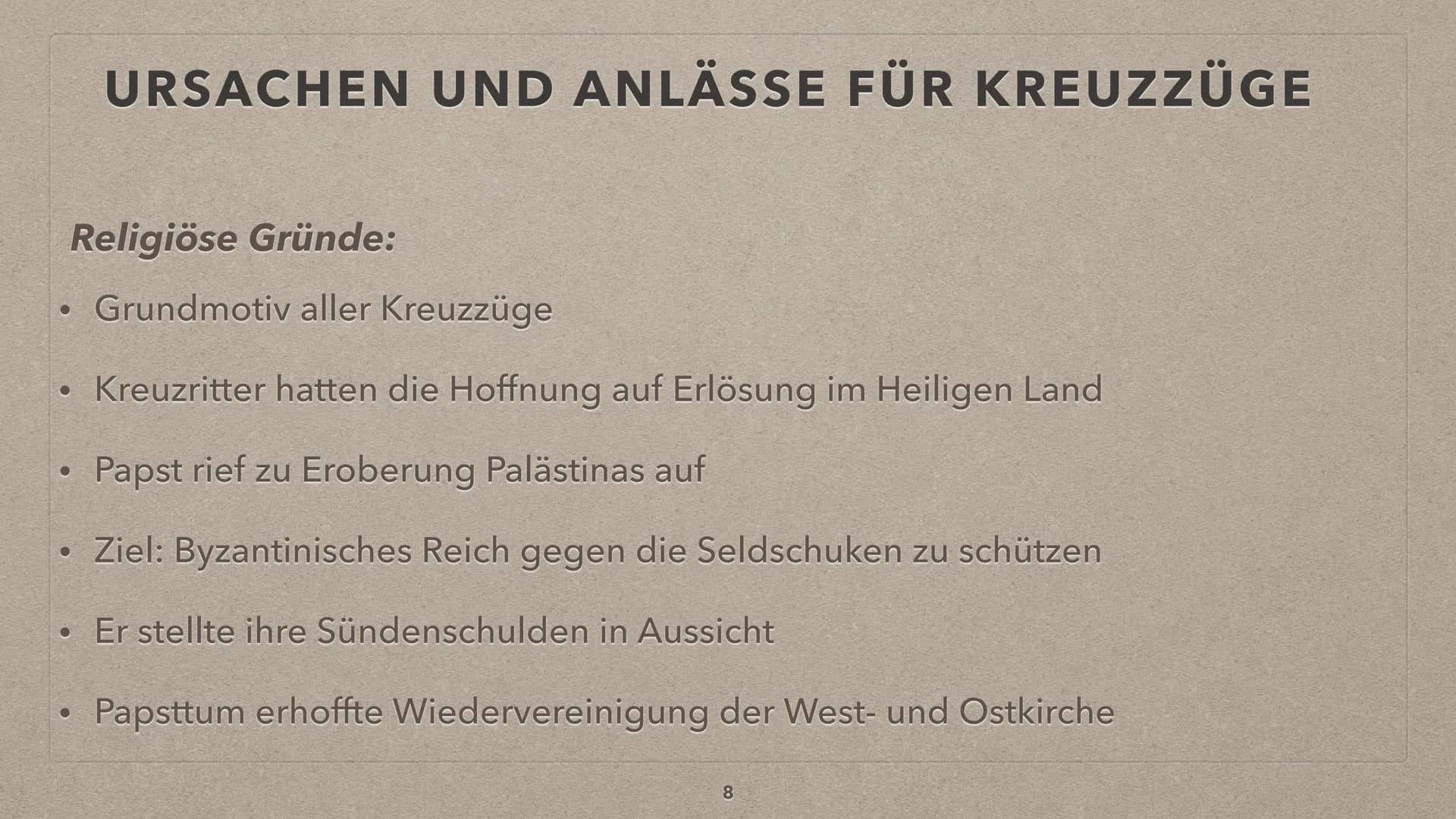 ,,Wenn ihr den Feind angreift und bekämpft, werden alle vom Herr
Gottes dies eine rufen: Gott will es!"
-Papst Urban II
1 4
anne
DIE KREUZZÜ