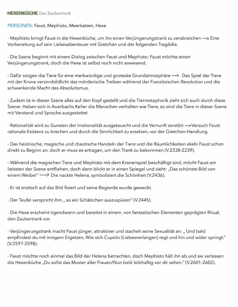 NACHT Fausts Existenzkrise
PERSONEN: Faust, Erdgeist, Wagner
INHALT UND INTERPRETATIONSANSÄTZE
- Faust sitzt monologisierend in seinem ,,hoc