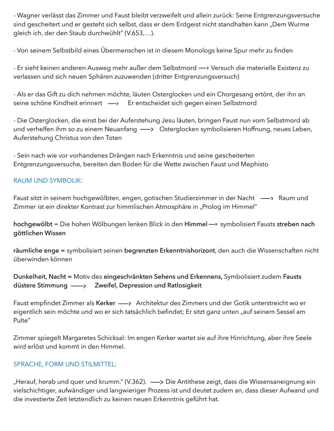 NACHT Fausts Existenzkrise
PERSONEN: Faust, Erdgeist, Wagner
INHALT UND INTERPRETATIONSANSÄTZE
- Faust sitzt monologisierend in seinem ,,hoc