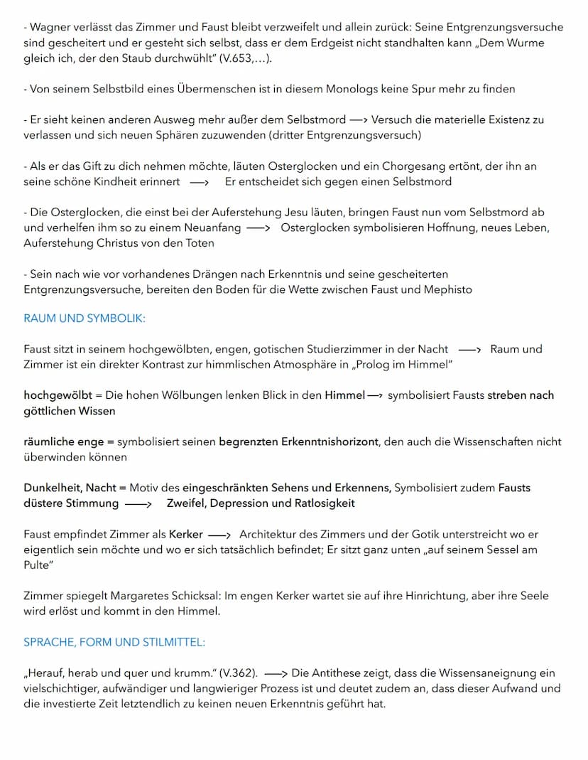 NACHT Fausts Existenzkrise
PERSONEN: Faust, Erdgeist, Wagner
INHALT UND INTERPRETATIONSANSÄTZE
- Faust sitzt monologisierend in seinem ,,hoc