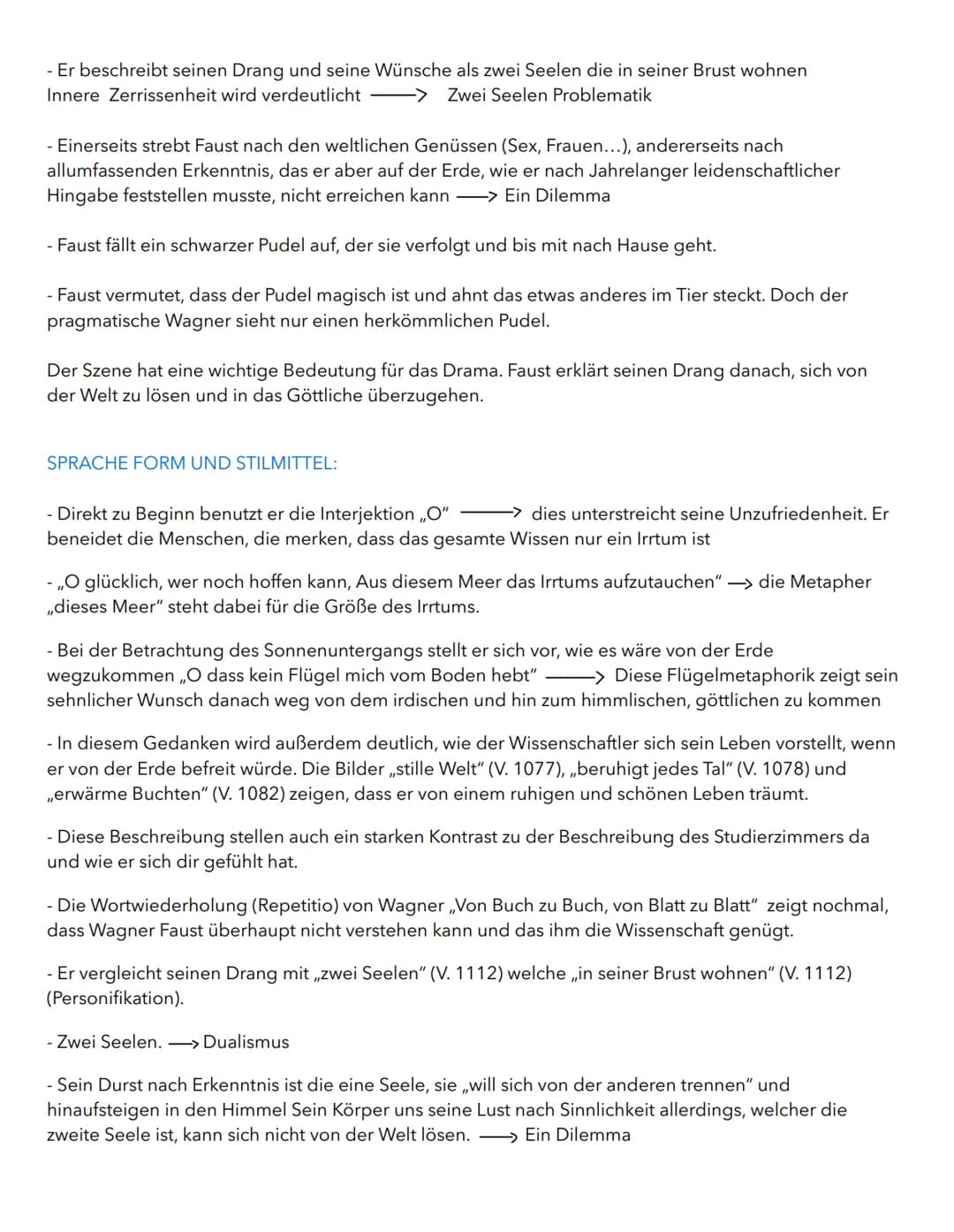 NACHT Fausts Existenzkrise
PERSONEN: Faust, Erdgeist, Wagner
INHALT UND INTERPRETATIONSANSÄTZE
- Faust sitzt monologisierend in seinem ,,hoc