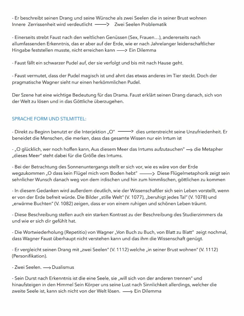 NACHT Fausts Existenzkrise
PERSONEN: Faust, Erdgeist, Wagner
INHALT UND INTERPRETATIONSANSÄTZE
- Faust sitzt monologisierend in seinem ,,hoc