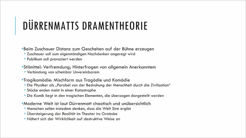 DIE PHYSIKER
Eine Tragikomödie
Dürrenmatt
TAVI
von Friedrich GLIEDERUNG
Kurzbiografie von Friedrich Dürrenmatt
Dürrenmatts Dramentheorie
The