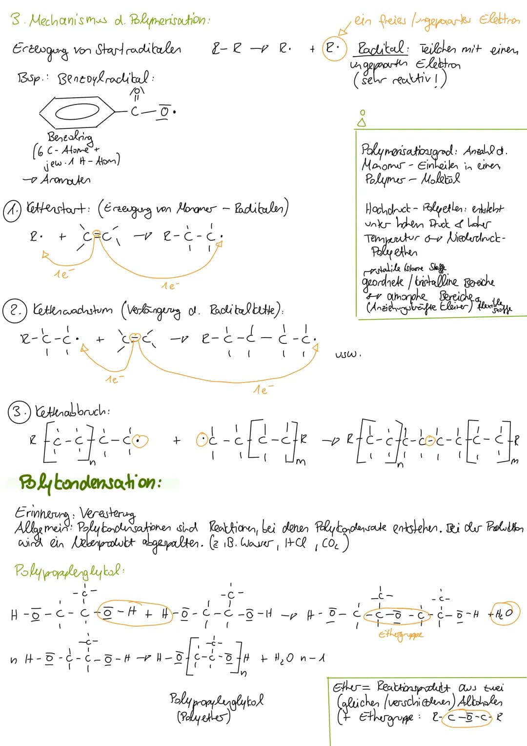 Hunststoffe
Struktur & Eigenschaften:
Thermadout: (2.8. PE; PSPVC) | Duroplast (2.8. PF; UP)
M
M-M'
M-M'-M-M'- M-M-M-M
M-M-..
-M-M²-M-M
•Sei