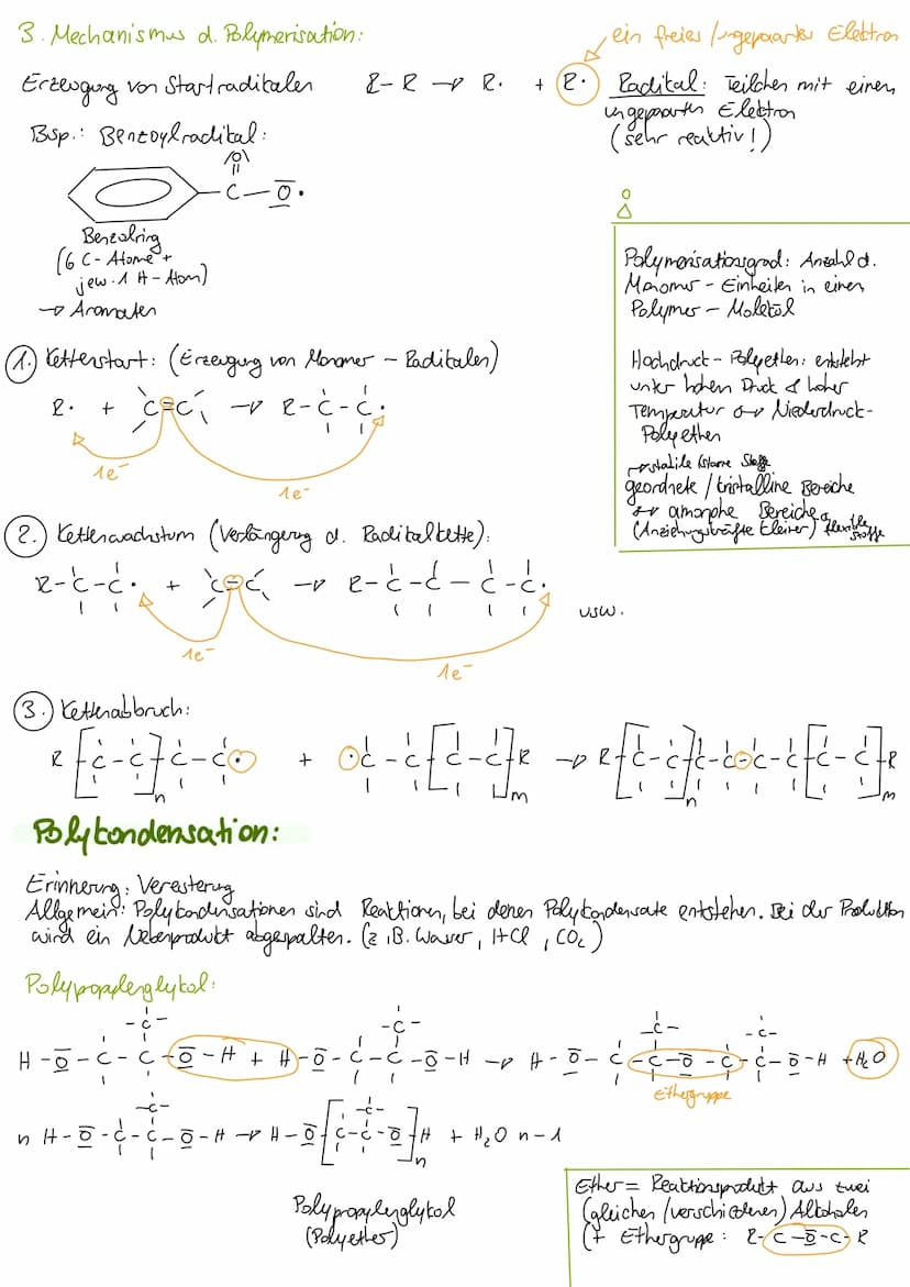 Hunststoffe
Struktur & Eigenschaften:
Thermadout: (2.8. PE; PSPVC) | Duroplast (2.8. PF; UP)
M
M-M'
M-M'-M-M'- M-M-M-M
M-M-..
-M-M²-M-M
•Sei