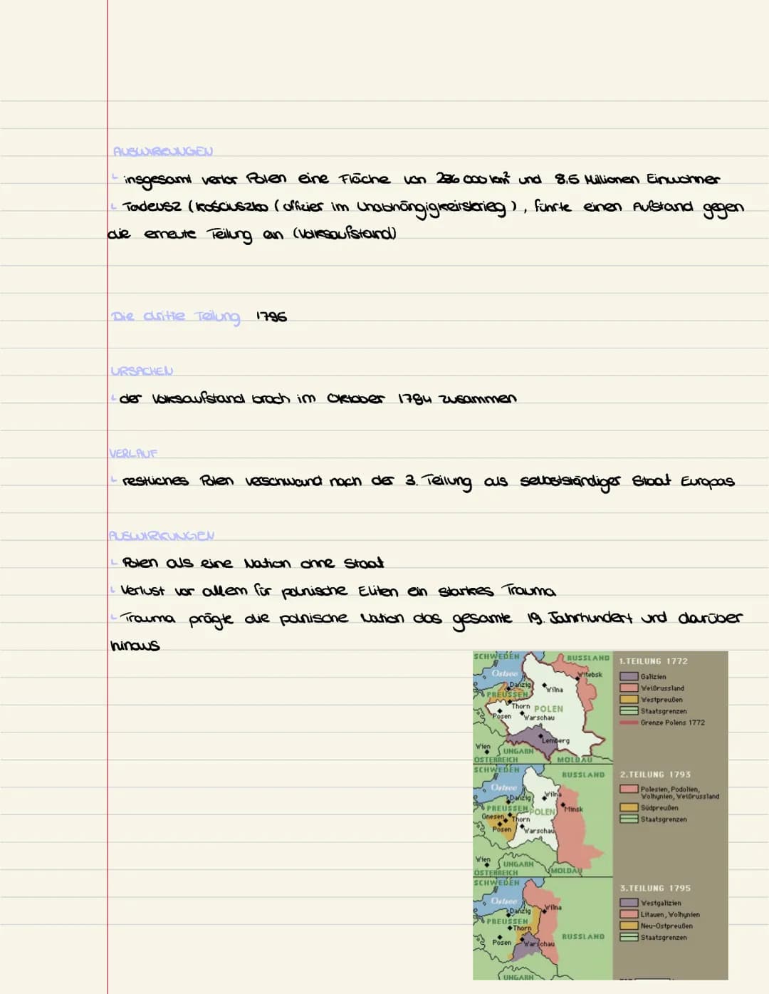 URSACHEN
Die erste Teilung 1772.
er
Schwächen des Staates unter zweitem Sachsenkönig August 111, sowie stärke der magnaten
und die zerstörer