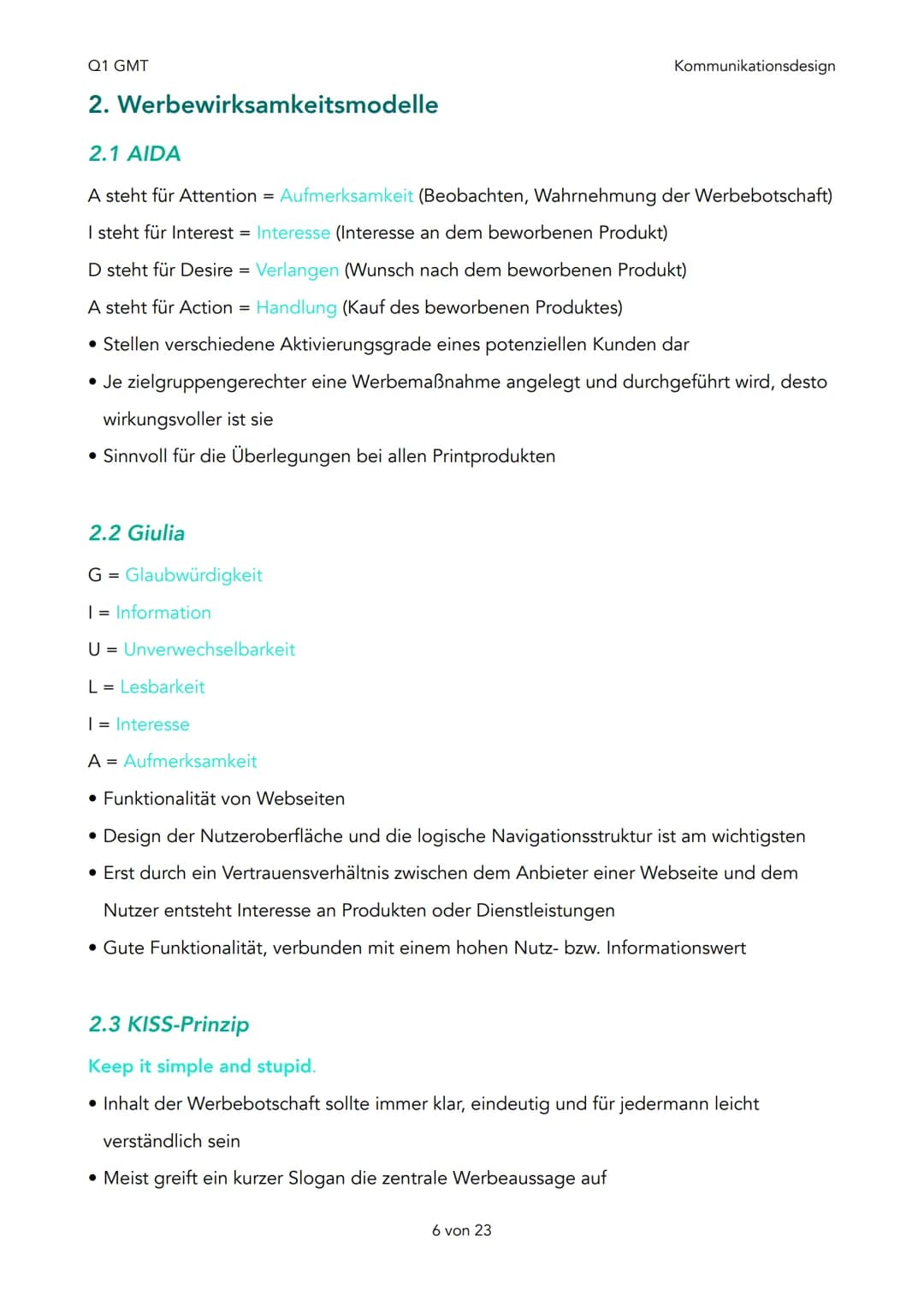 Q1 GMT
Q1 - Kommunikationsdesign
1. Kommunikationsmodelle
Kommunikationsfaktoren
Grundschema der visuellen
Kommunikation
Shannon und Weaver
