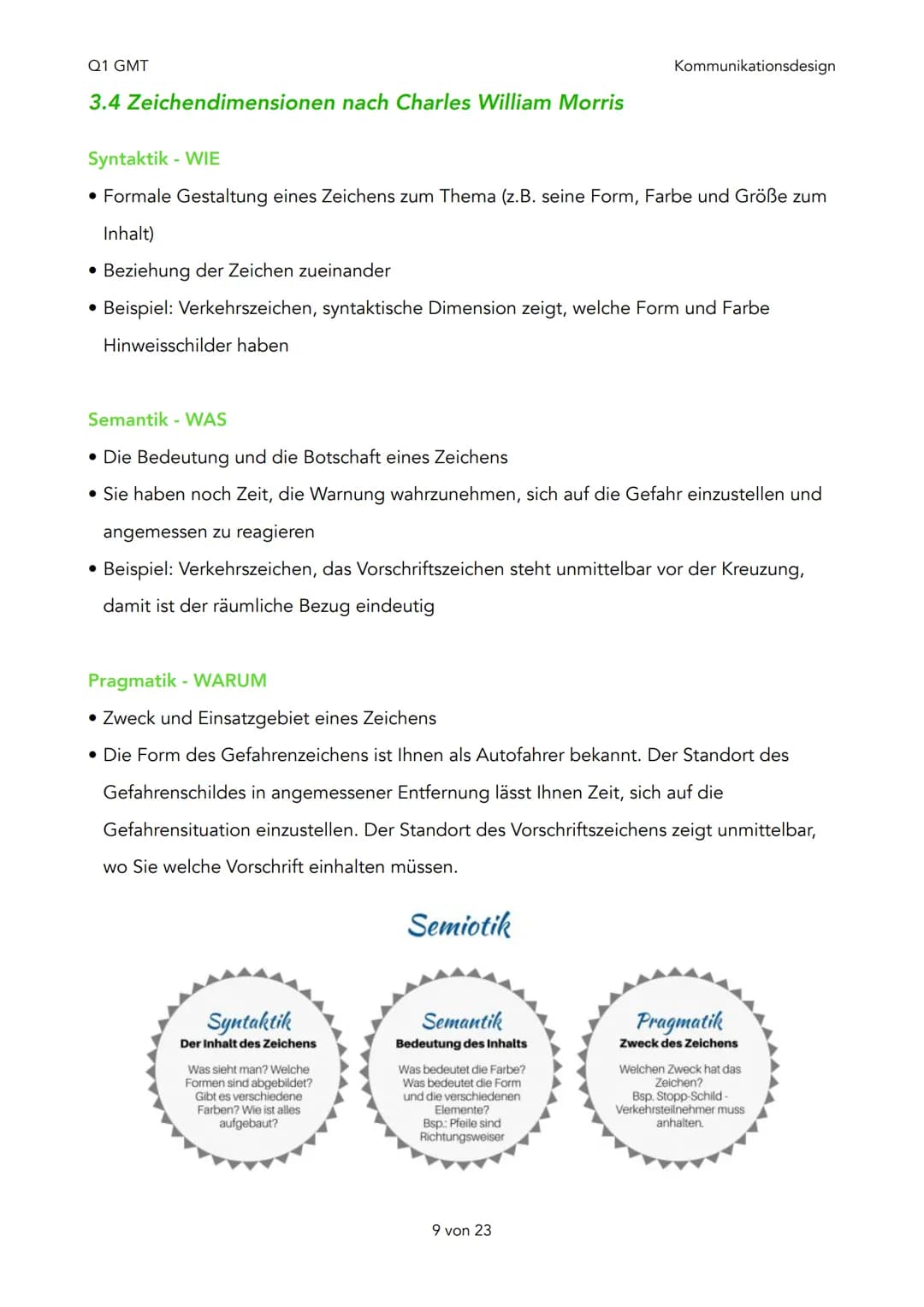 Q1 GMT
Q1 - Kommunikationsdesign
1. Kommunikationsmodelle
Kommunikationsfaktoren
Grundschema der visuellen
Kommunikation
Shannon und Weaver

