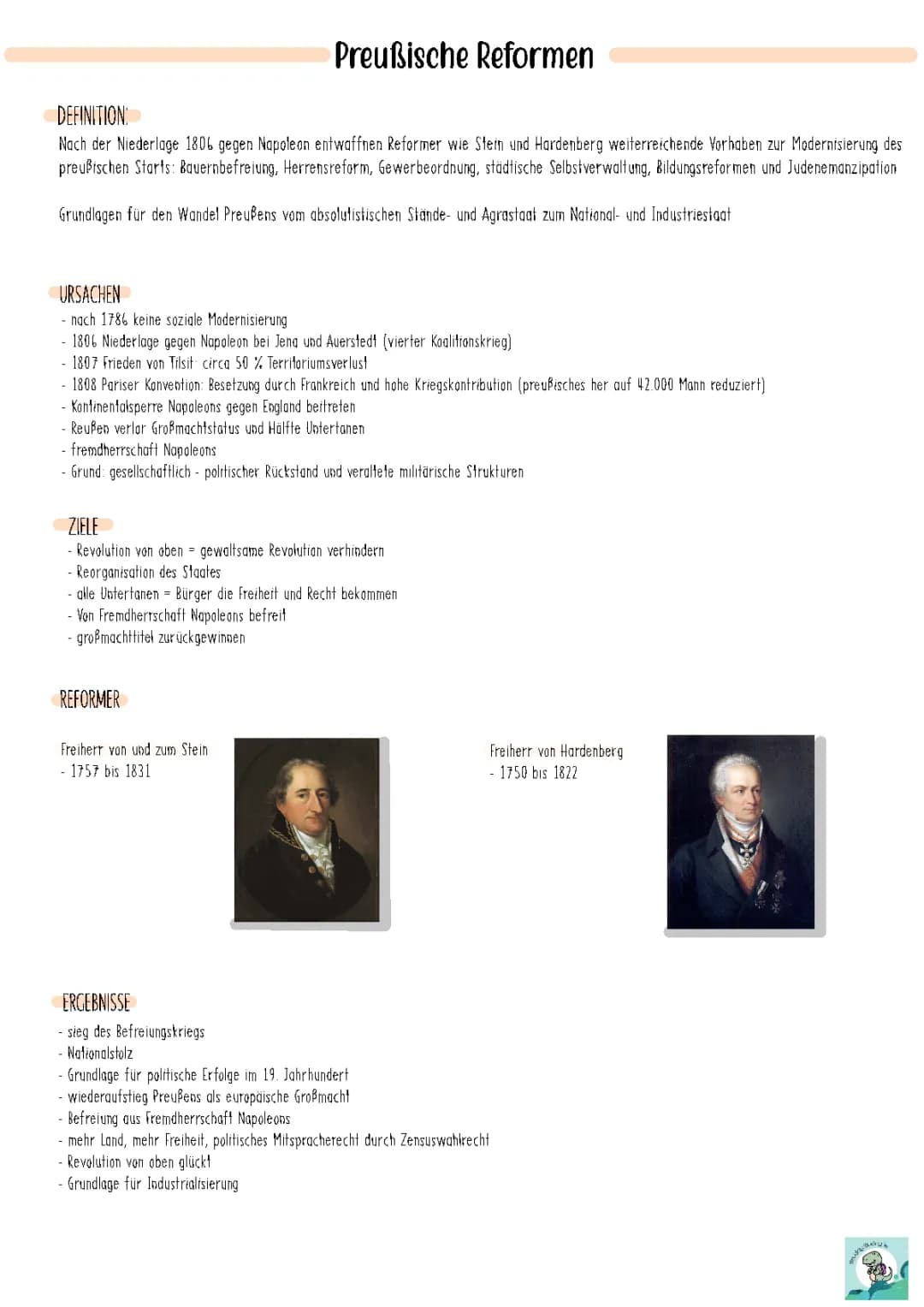 die preußischen Reformen 