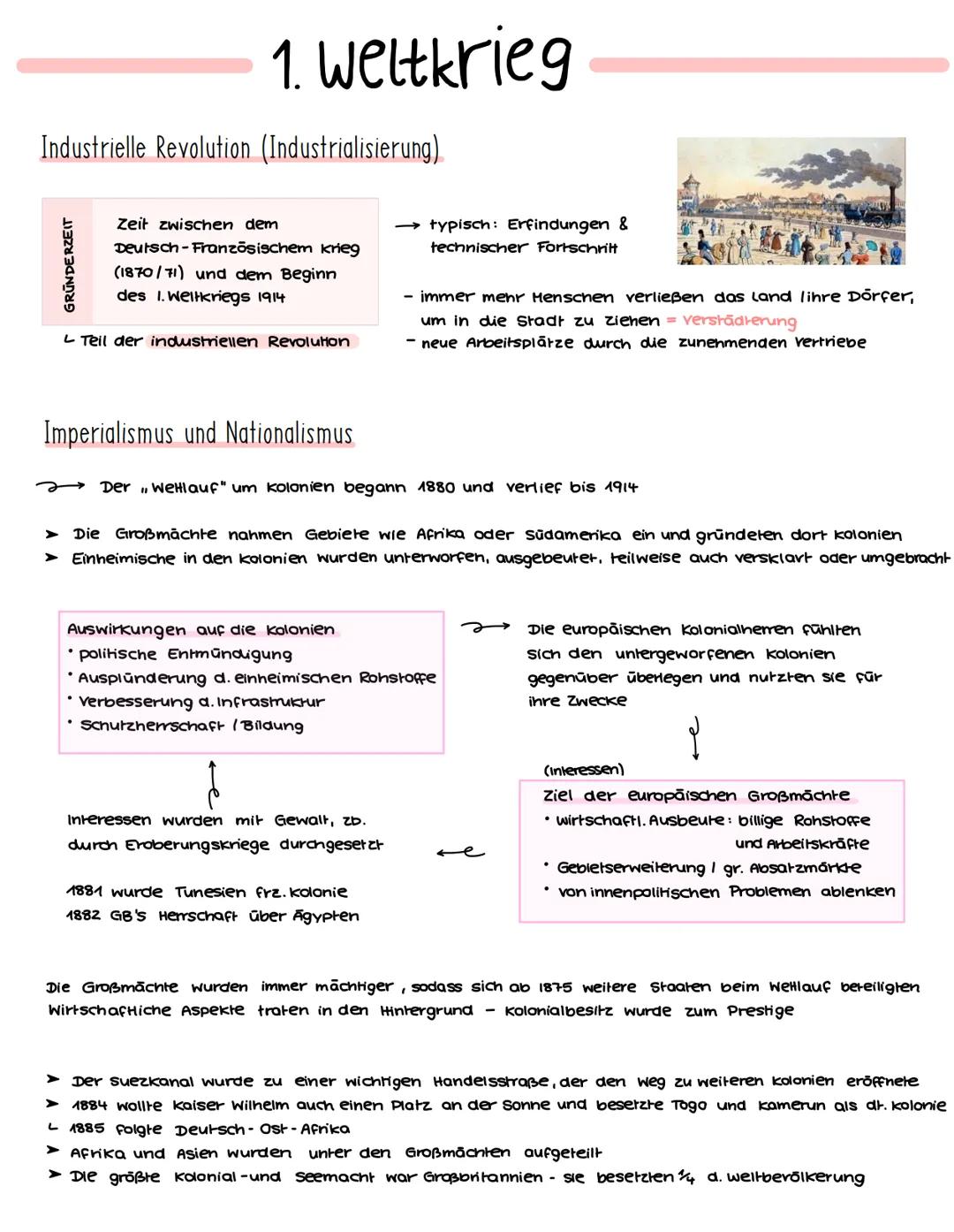 Industrielle Revolution (Industrialisierung)
Zeit zwischen dem
Deutsch-Französischem Krieg
(1870/71) und dem Beginn
des 1. Weltkriegs 1914
G