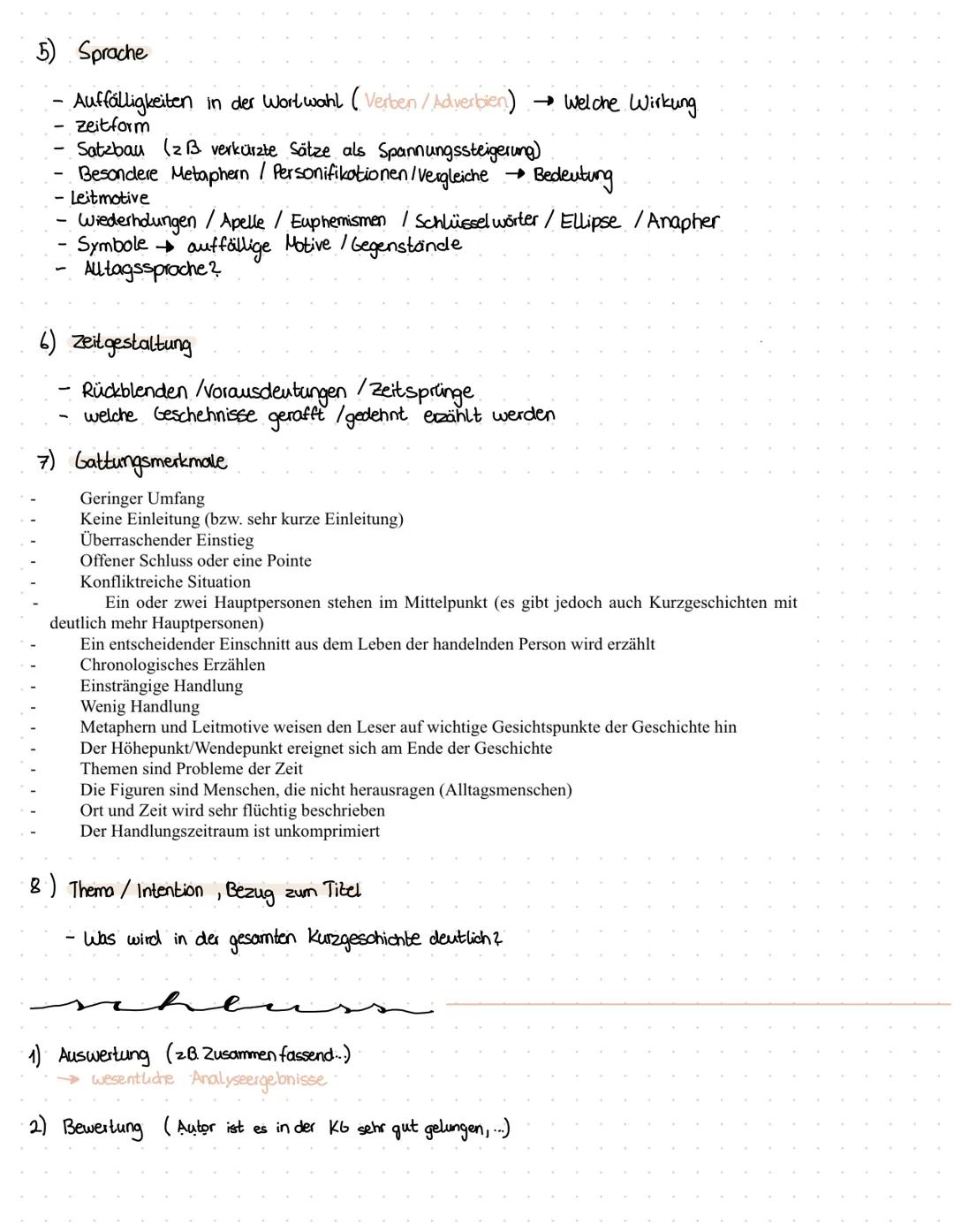 Lernzettel Deutsch
KURZGESCHICHTE ANALYSIEREN
itu
1) In der Kurzgeschichte... aus dem Buch... erschienen... schildert.....
Thema, Problem, k