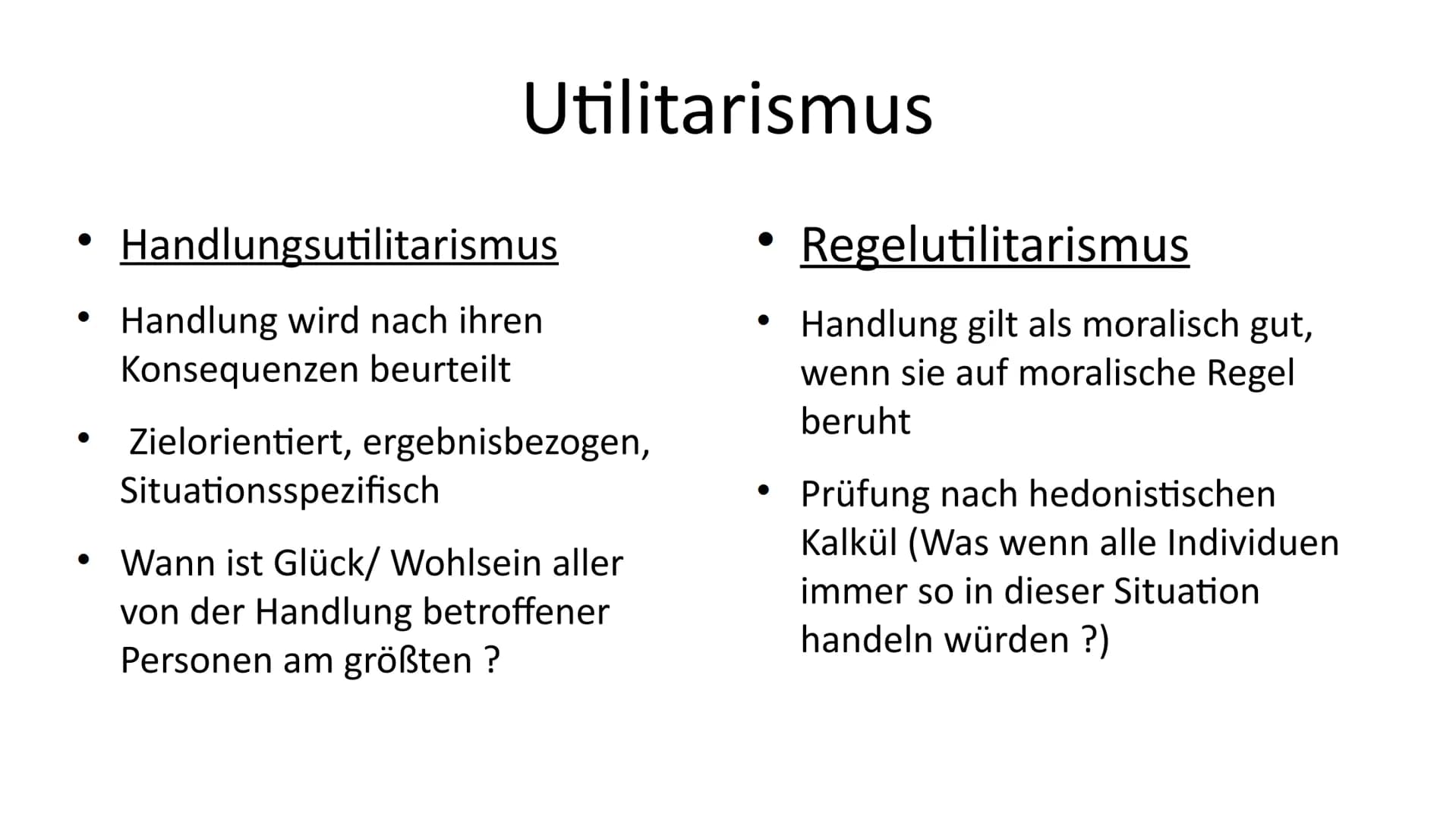 Präsentation
Utilitarismus • Utilitarismus (Definition)
●
Gliederung
• Hedonisches Kalkül
●
Entscheidungsfindungsprozess
,,quantitativer Uti