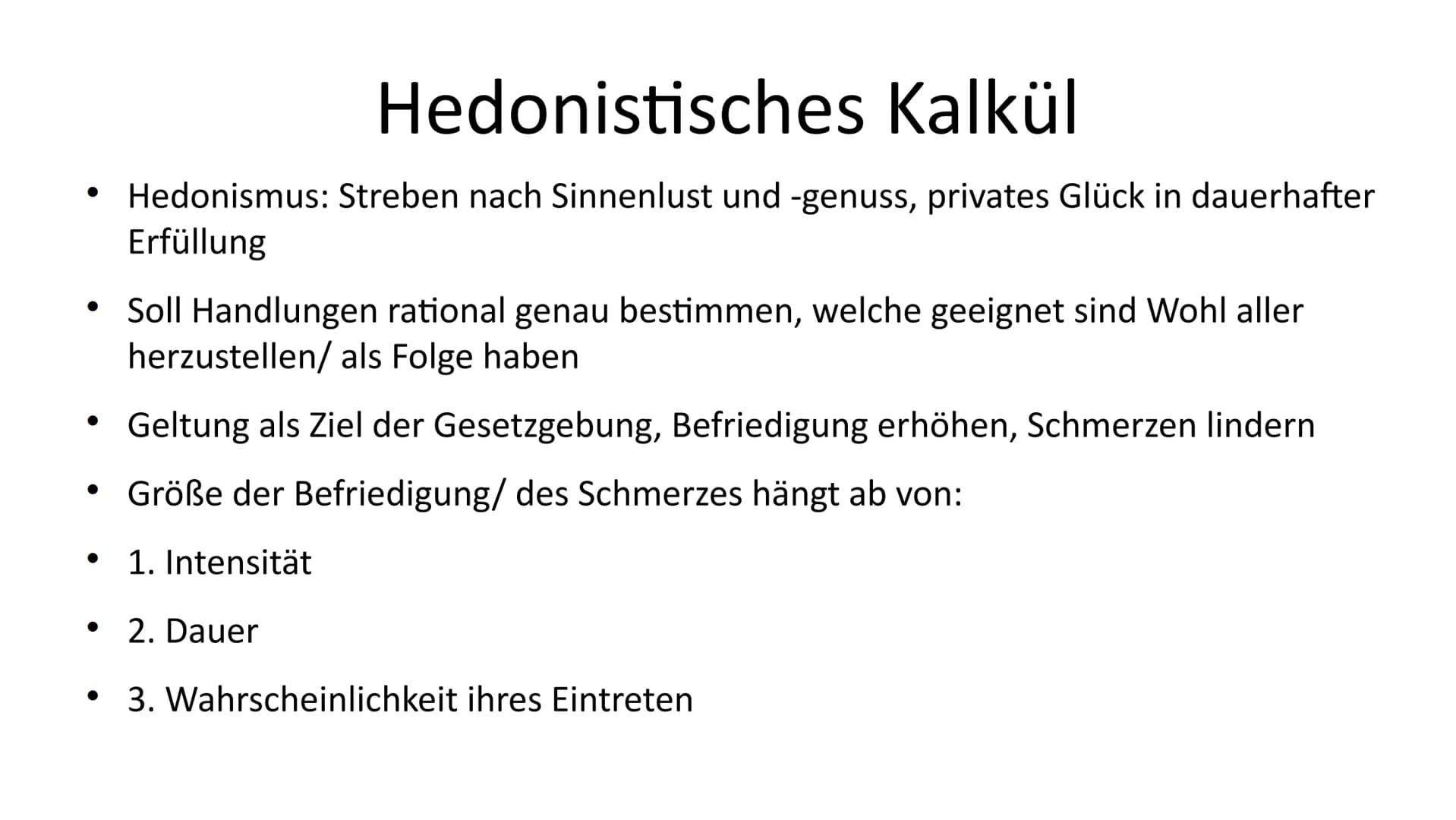 Präsentation
Utilitarismus • Utilitarismus (Definition)
●
Gliederung
• Hedonisches Kalkül
●
Entscheidungsfindungsprozess
,,quantitativer Uti