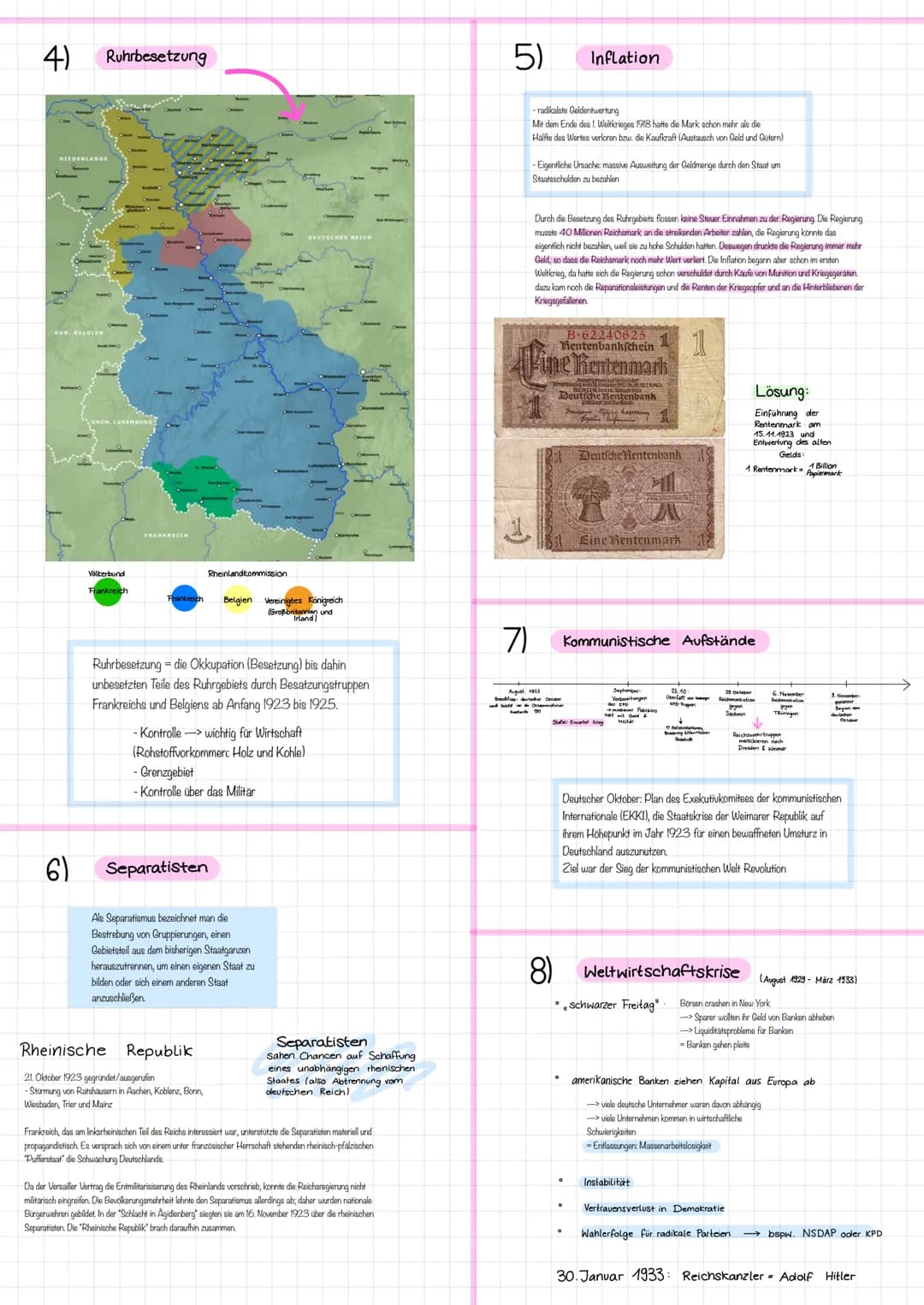 Geschichte
29.09.1918
09.11.1918:
Novemberrevolution
10.11.1918
6 C ● C
Januar 1919
Hindenburg erklärt Weltkrieg für verloren
→vorher immer 