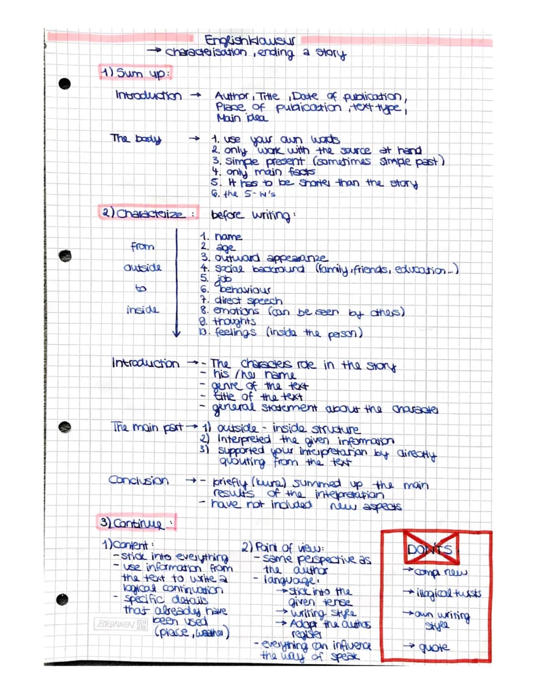 Characterization Examples and Tips for Kids - Fun PDF Exercises!