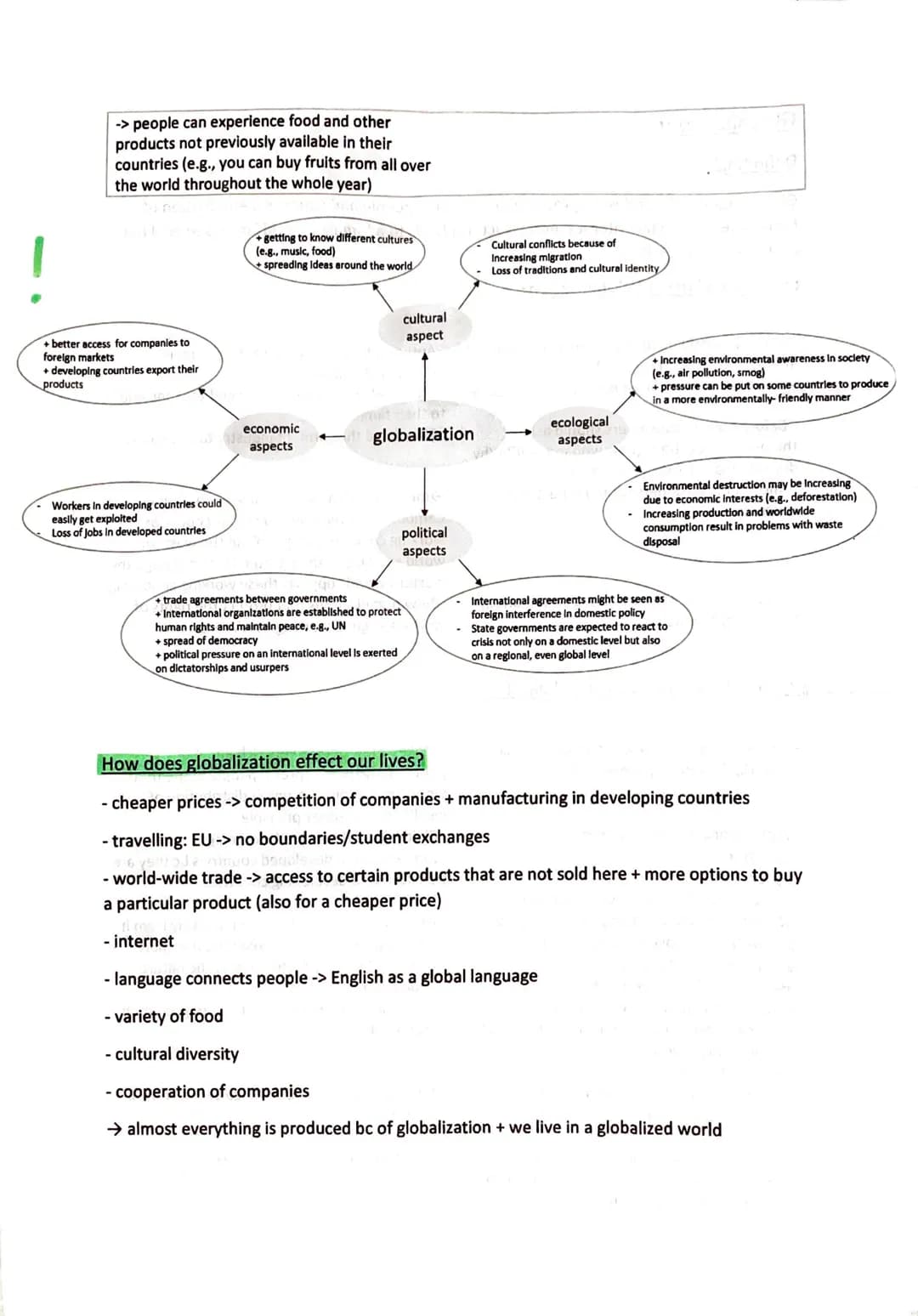 Globalization
Definition
Globalization is a world-wide process of connecting people and countries. A reduction of
barriers (e.g.: with the I