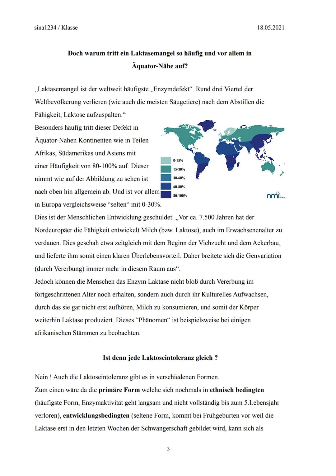 Klasse
Lactose
ОН
CH2OH
ОН
ОН
Klausurersatzleistung im
Fach Biologie
CH2OH
ОН
,,Laktoseintoleranz oder
doch etwas anderes?"
@sina1234
ОН
ОН
