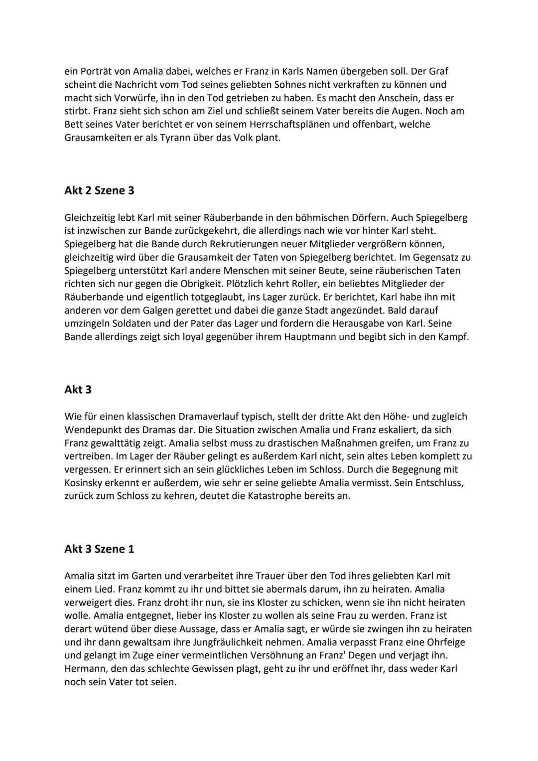 Szenenprotokoll:
https://lyrik.antikoerperchen.de/die-raeuber-zusammenfassung-akte-szenen-
schiller,text,752.html
Akt 1
DIE RÄUBER
Im ersten