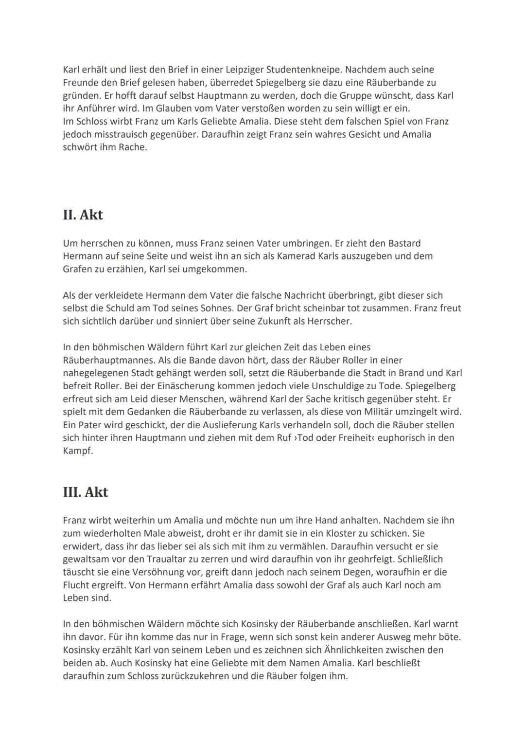 Szenenprotokoll:
https://lyrik.antikoerperchen.de/die-raeuber-zusammenfassung-akte-szenen-
schiller,text,752.html
Akt 1
DIE RÄUBER
Im ersten