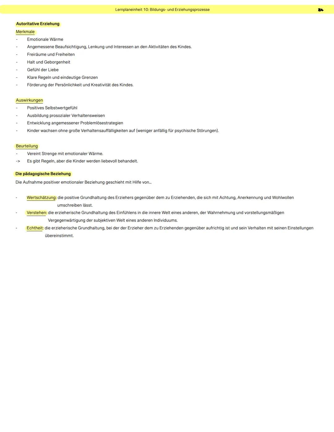 Lernplaneinheit 10: Bildungs- und Erziehungsprozesse

Grundbegriffe

Def. (Erziehung): Soziales Handeln, welches bestimmte Lernprozesse bewu