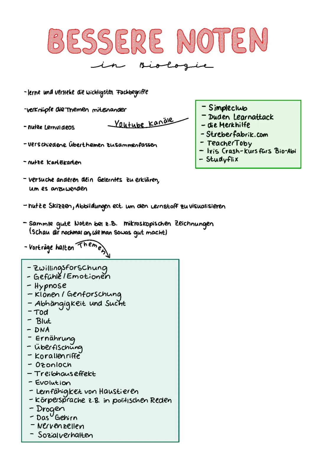 bessere Noten