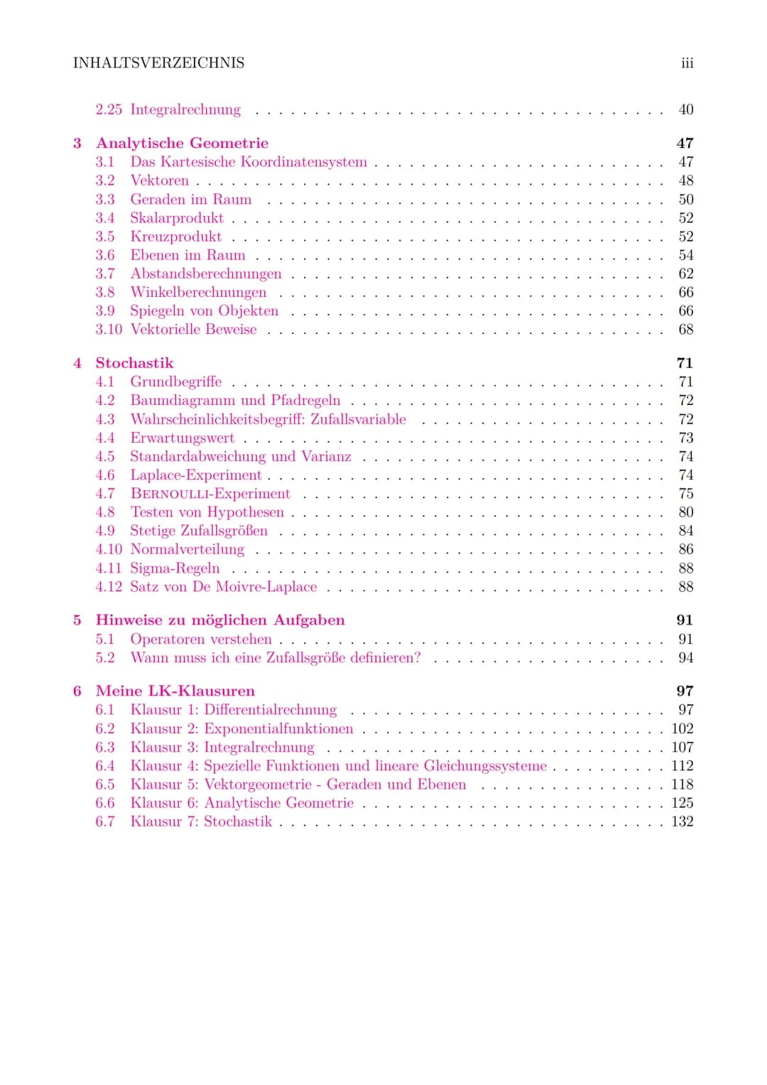 Zusammenfassung Mathematik LK
ABITUR 2022
Malte Graf
Diese Zusammenfassung wurde für das Abitur 2022 in Baden-Württemberg
nach dem Bildungsp