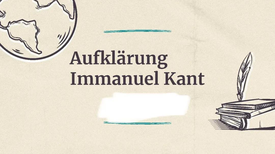 Die wichtigsten Werke von Immanuel Kant und die Aufklärung