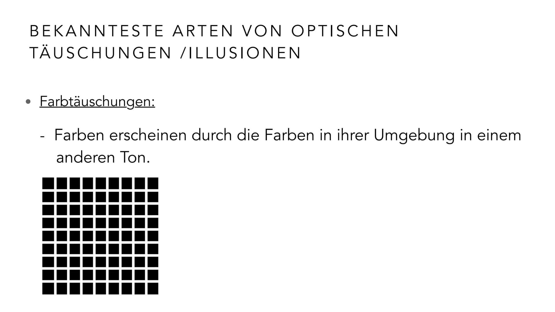  EMMA MEBES 21.12.21
PRÄSENTATION OPTISCHE
TÄUSCHUNGEN/ ILLUSIONEN INHALTSVERZEICHNIS
Entscheidung: Warum habe ich mich für diese Thema ents