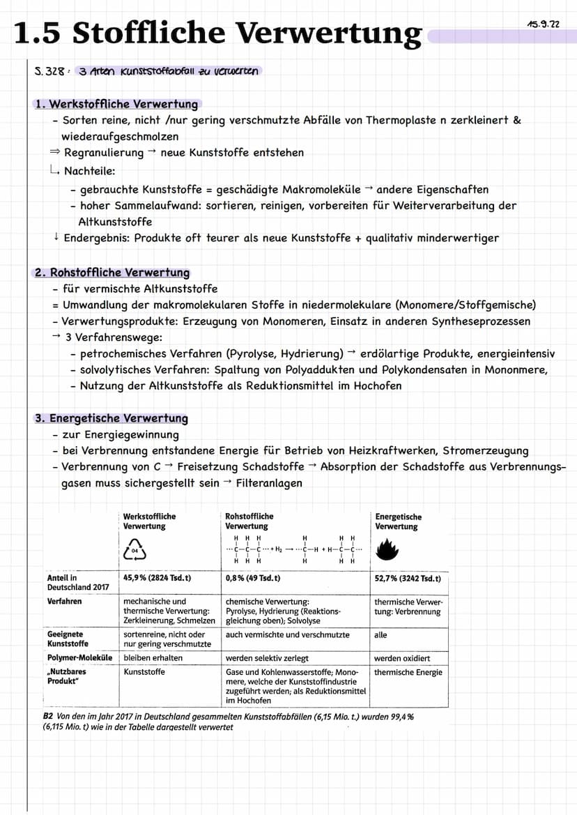 1. Kunststoffe
Künstliche Makromoleküle
10 Gegenstände aus Plastik
ipad Hülle, Apple pencil (spitze, Genause), Fensterrahmen, Notausknopf, B