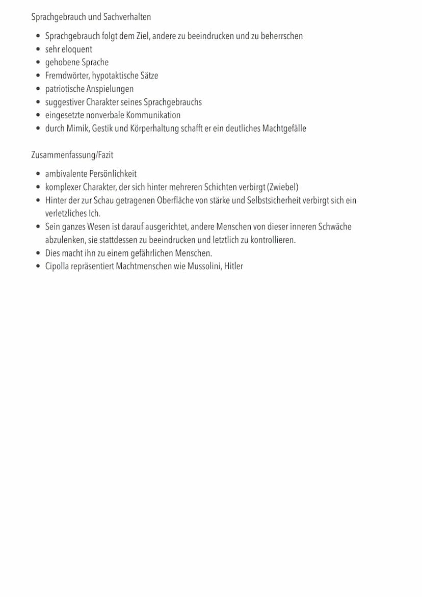 Mario und der Zauberer
Einleitung
In der 1930 erschienenen Novelle ,,Mario und der Zauberer" schildert Thomas Mann in der Person des
Ich-Erz