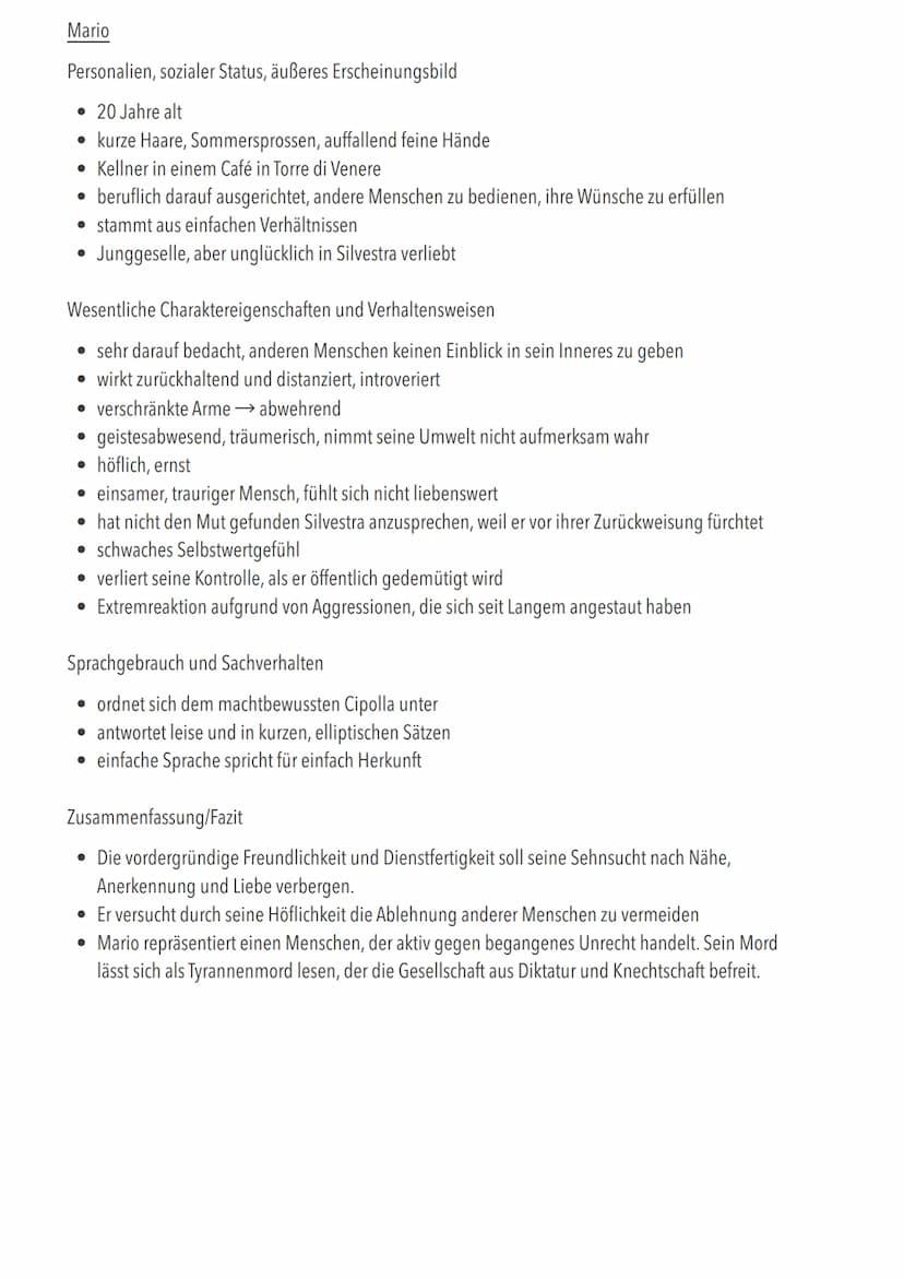 Mario und der Zauberer
Einleitung
In der 1930 erschienenen Novelle ,,Mario und der Zauberer" schildert Thomas Mann in der Person des
Ich-Erz